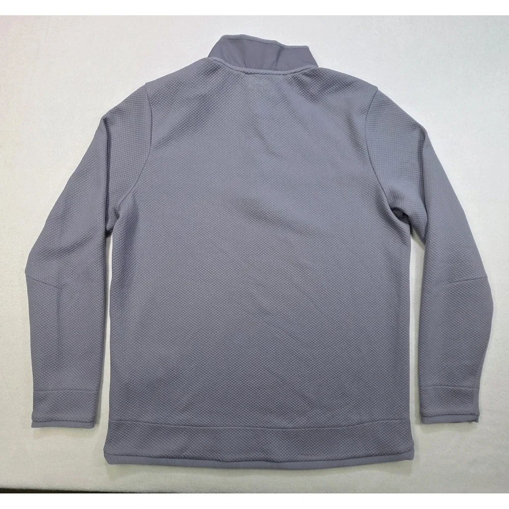 Actual Under Armour Golf 1/4 Snap Sweater Men L Gray Pullover Fleece ColdGear - Picture 6 of 8